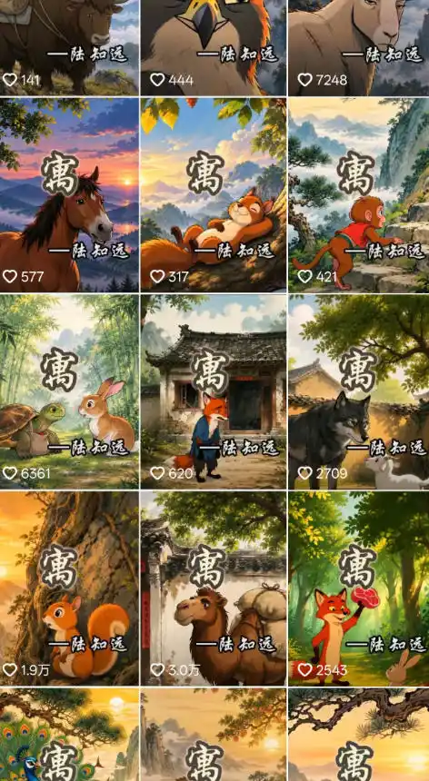 抖音某博主的AI寓言故事动画教学，涵盖封面设计、AI动画生成、工具、低成本薅羊毛生成，轻松入局蓝海赛道变现-网赚项目库-互联网全面项目