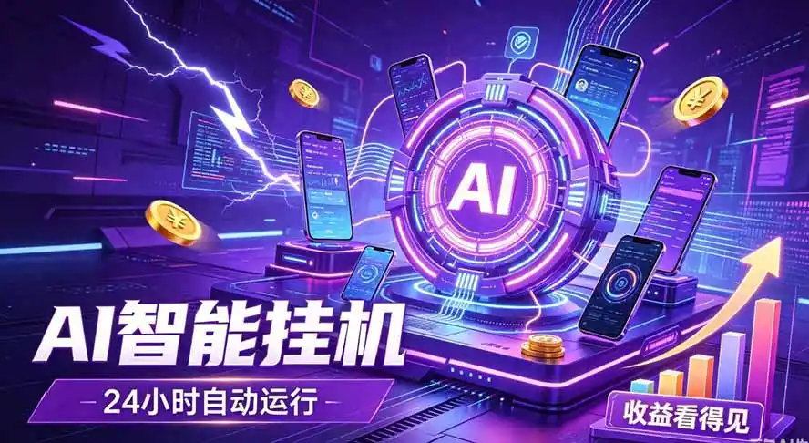 AI智能广告挂机，躺赚新模式 设备托管运行，解放双手持续变现-网赚项目库-互联网全面项目