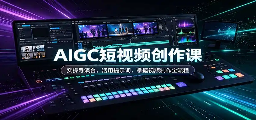 AIGC短视频创作课：实操导演台，活用提示词，掌握视频制作全流程-网赚项目库-互联网全面项目