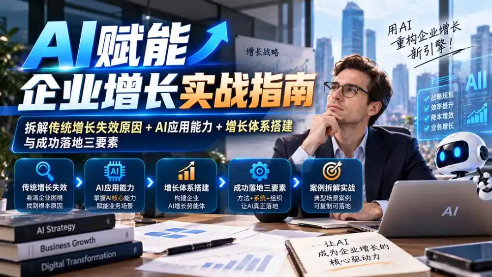 【无水印】AI赋能企业增长实战指南:拆解传统增长失效原因+AI应用能力+增长体系搭建与成功落地三要素-网赚项目库-互联网全面项目