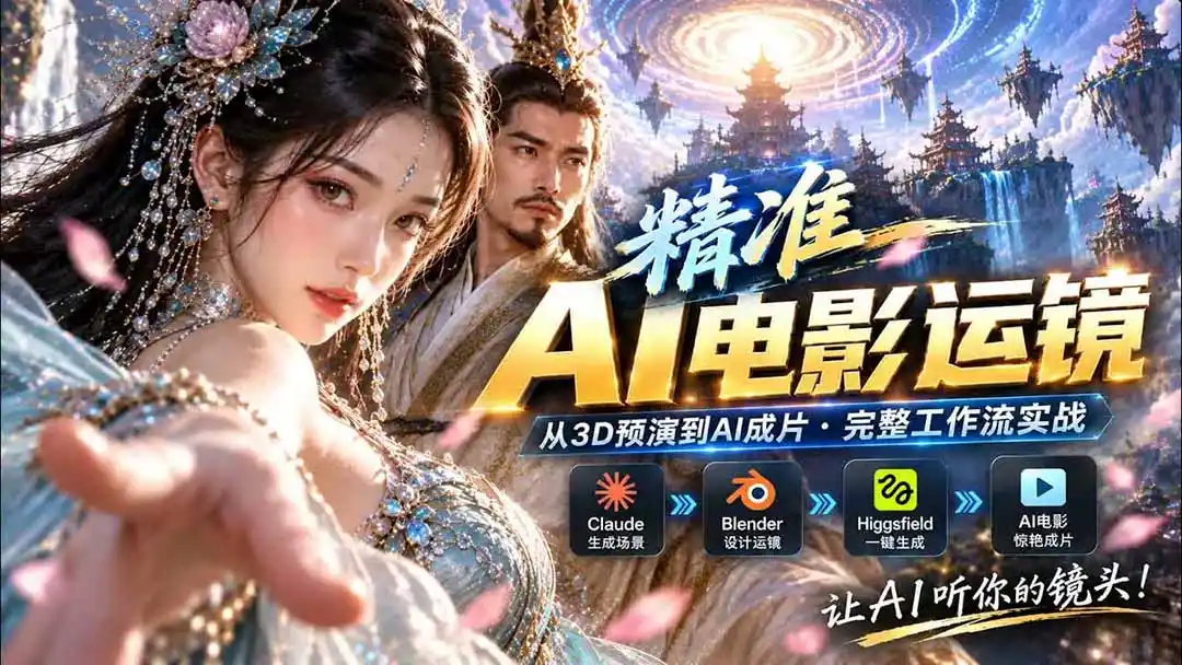 AI视频终于能精准运镜了!Claude + Blender + Higgsfield 免费插件实测-网赚项目库-互联网全面项目