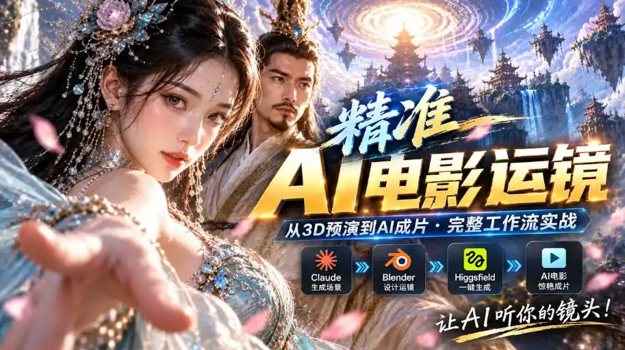AI视频终于能精准运镜了!Claude+Blender+Higgsfield免费插件实测-网赚项目库-互联网全面项目