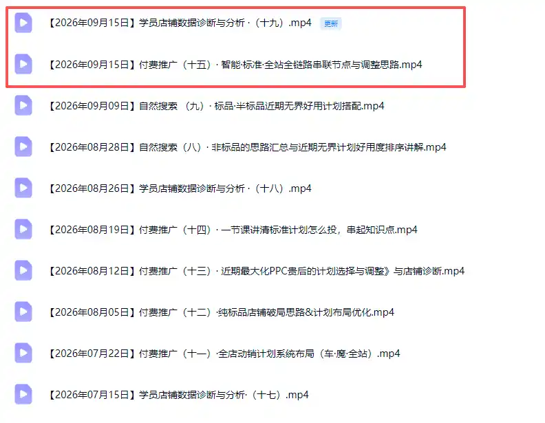 2026淘宝电商终局之战VIP课-更新0920：自然搜索+直通车+无界+精准人群，系统掌握测款动销与全店推广布局方法-网赚项目库-互联网全面项目